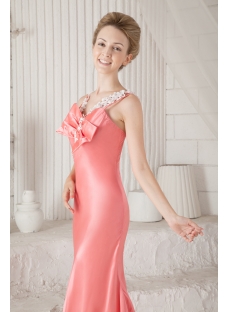Sheath Coral Evening Dresses for Women