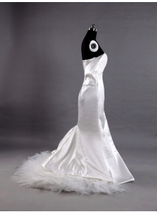 Sheath Unique Elegant Bridal Gowns with Train