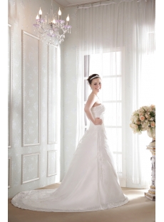 Strapless Taffeta A-line Beautiful Bridal Gowns