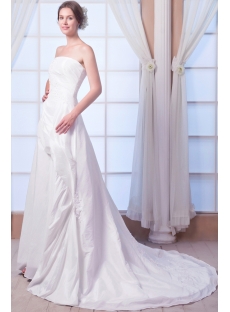 Taffeta Strapless Elegant Bridal Gowns with Corset