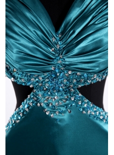 Teal Blue Sexy Celebrity Dress for Summer