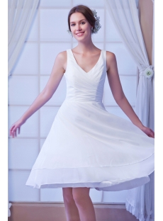 V-neckline Short Wedding Dresses under 100