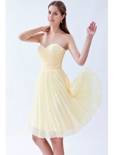 Yellow Chiffon Bridesmaid Dresses under 100 Dollars