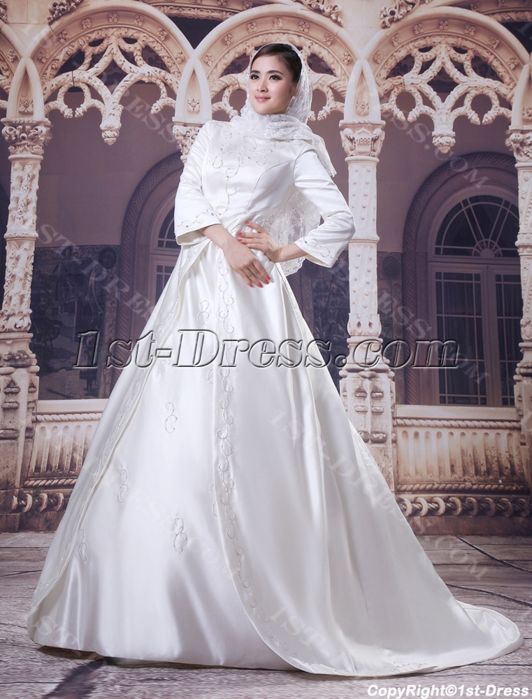 images/201308/big/3-4-Sleeves-Embroidery-Muslim-Bridal-Gowns-2670-b-1-1376060850.jpg