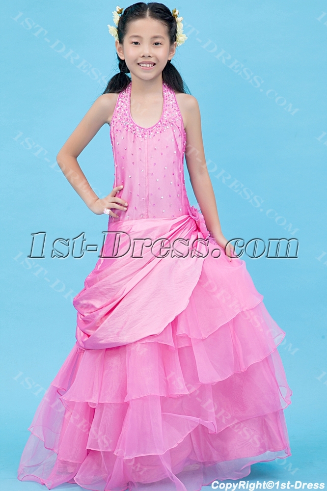images/201308/big/Hot-Pink-Halter-Mini-Bridal-Gown-2601-b-1-1375874068.jpg