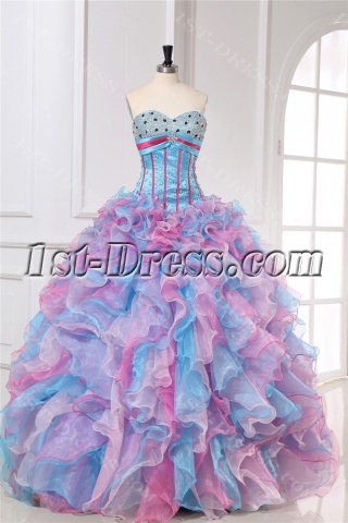 Beaded Bright Colorful Quinceanera Dresses 2013