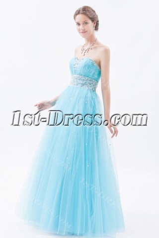 Blue Fantastic Sweetheart Quinceanera Gowns