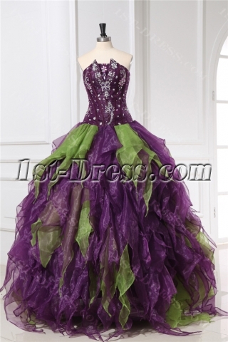 Colorful Ruffled Pretty Quinceanera Dresses