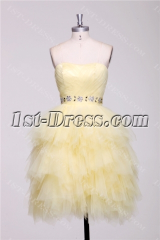 Cute Yellow Short Quinceanera Dresses with Sweetheart