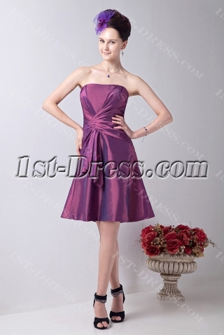 Fuchsia Chic Junior Bridesmaid Dress with Strapless