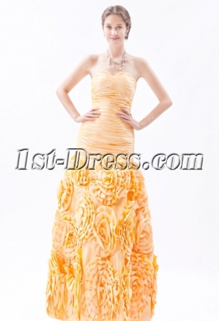 Orange Mermaid Quinceanera Dresses with Sweetheart