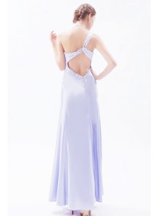 Ankle Length Lavender One Shoulder Prom Dresses under 200