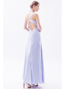 Ankle Length Lavender One Shoulder Prom Dresses under 200
