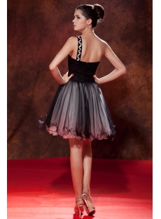 Black One Shoulder Charming Sweet 16 Gown