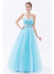 Blue Fantastic Sweetheart Quinceanera Gowns