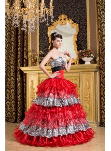 Brilliant Leopard Quinceanera Gown with Corset