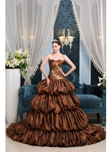 Brown Luxury Best Pretty Quinceanera Dress