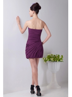 Charming Grape Mini Cocktail Dress with Sweetheart