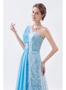 Charming One Shoulder Lace Formal Evening Dress in 2014 Spring