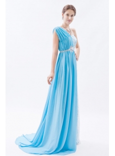 Charming One Shoulder Lace Formal Evening Dress in 2014 Spring