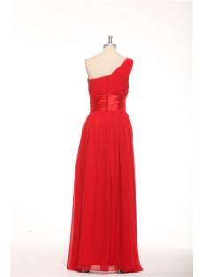 Charming One Shoulder Red Long Plus Size Evening Dress
