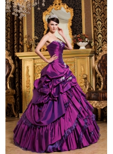 Chic Purple Long Corset Princess Quinceanera Dress