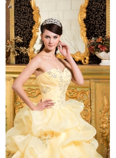 Corn Yellow 15 Quinceanera Dresses 2012