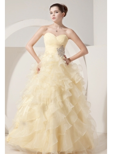 Daffodil Yellow Best Quince Dress with Sweetheart