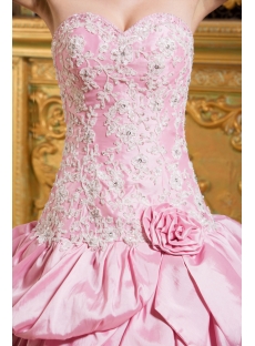 Drop Waist Pink 15 Quinceanera Dress for Spring