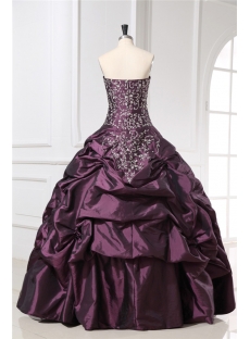 Embroidery Taffeta Grape 15 Quinceanera Gown with Sweetheart
