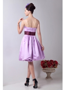 Exquisite Strapless Lavender Short Junior Bridesmaid Gowns