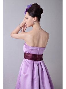 Exquisite Strapless Lavender Short Junior Bridesmaid Gowns
