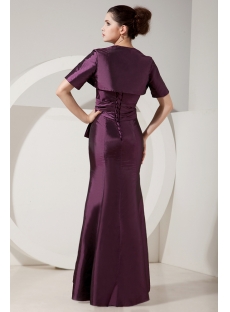 Fabulous Grape Sheath Strapless Floor-Length Prom Dress