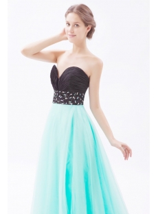 Fabulous Long Sweet Sage and Black Sweet 16 Gown