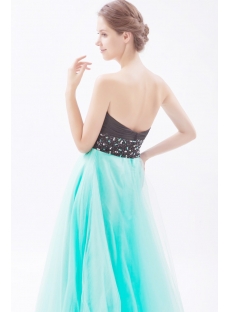 Fabulous Long Sweet Sage and Black Sweet 16 Gown