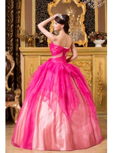 Hot Pink Unique Pretty Quinceanera Gowns