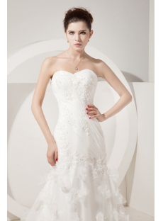 Ivory Mermaid Mature Bridal Gown with Corset
