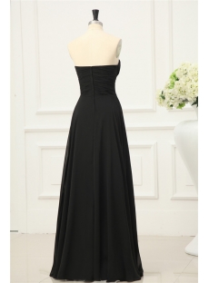 Long Black Chiffon Inexpensive Plus Size Prom Dresses