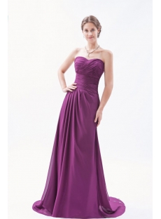 Long Sweetheart A-line Grape Purple Evening Dress Plus Size
