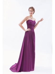 Long Sweetheart A-line Grape Purple Evening Dress Plus Size