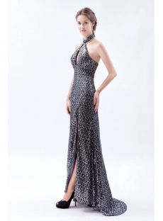 Luxurious Black and Silver 2014 Prom Party Dress
