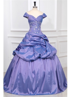 Off Shoulder Periwinkle Princess Quinceanera Ball Gown