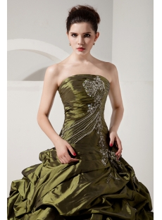 Olive Green Puffy Quinceanera Dresses with Jacket For Winter