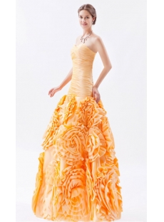 Orange Mermaid Quinceanera Dresses with Sweetheart