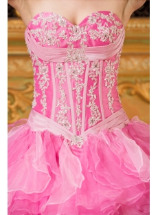 Pink Exclusive Puffy Quinceanera Dresses 2014