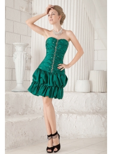 Pretty Dark Green Sweet 16 Dress