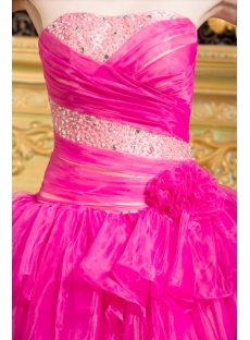 Puffy Hot Pink Sweet 15 Quinceanera Dresses