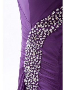 Purple One Shoulder Bridesmaid Dress Long