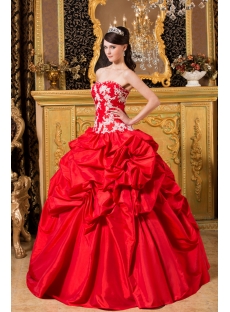 Red Best Lovely Quinceanera Gown Dress with Corset