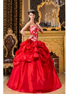 Red Best Lovely Quinceanera Gown Dress with Corset